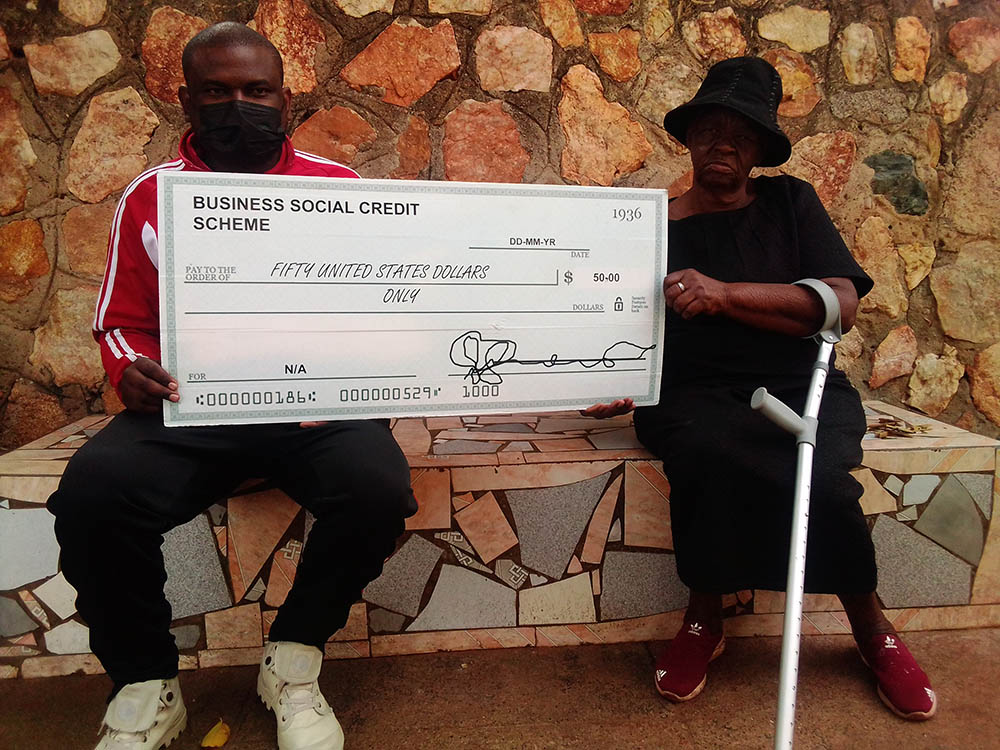 Donation for widow