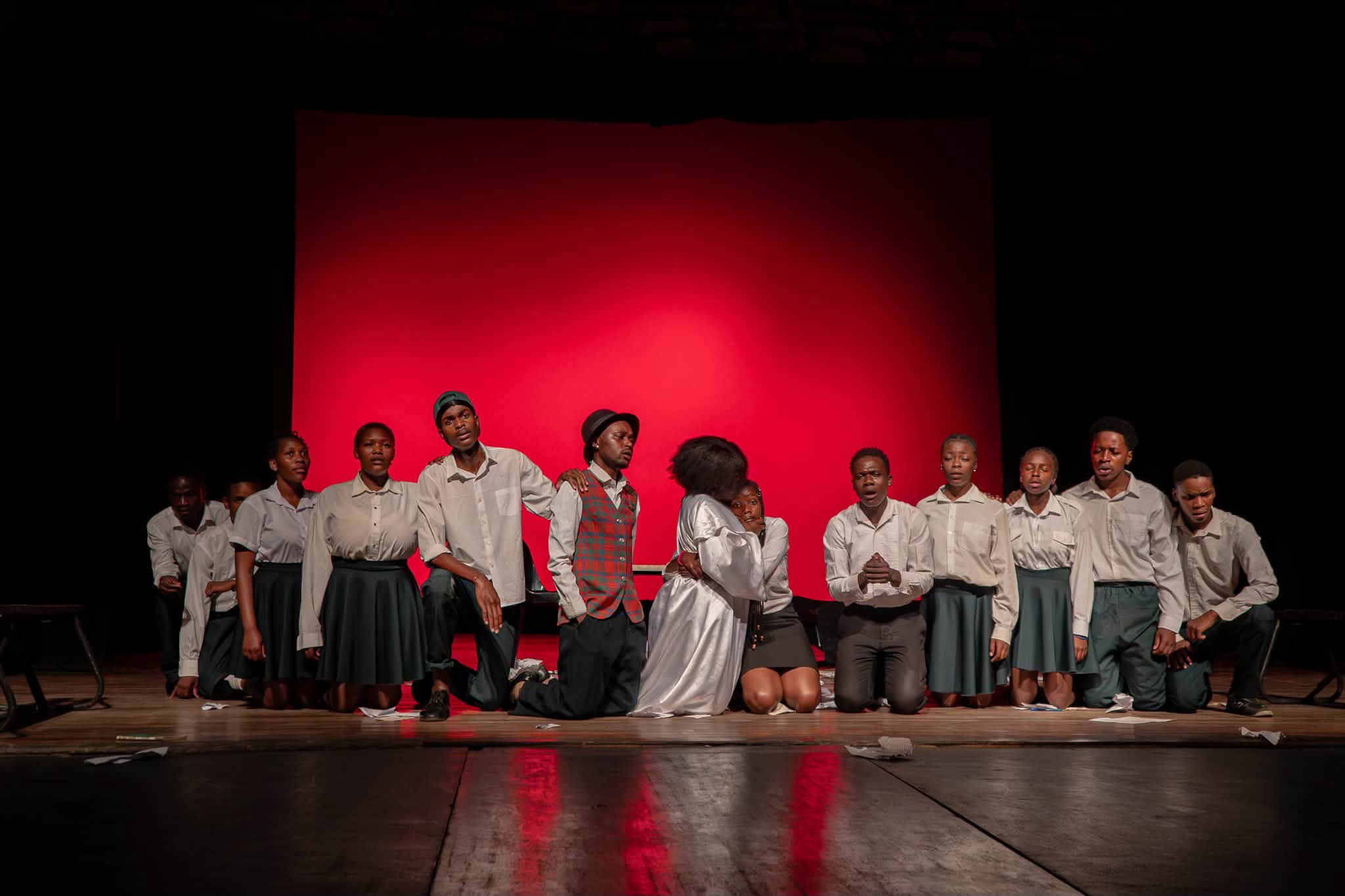 GRAA students performing in the production directed by General Lesley and Thando Nkiwane